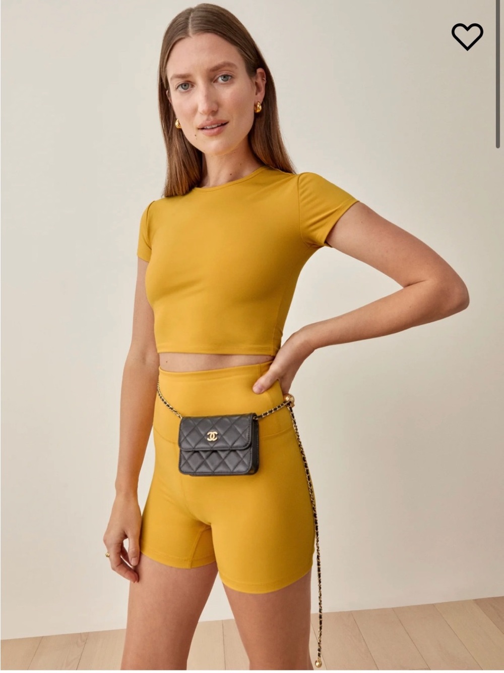 Reformation Kimber EcoStretch Set XS NWT Sunflower